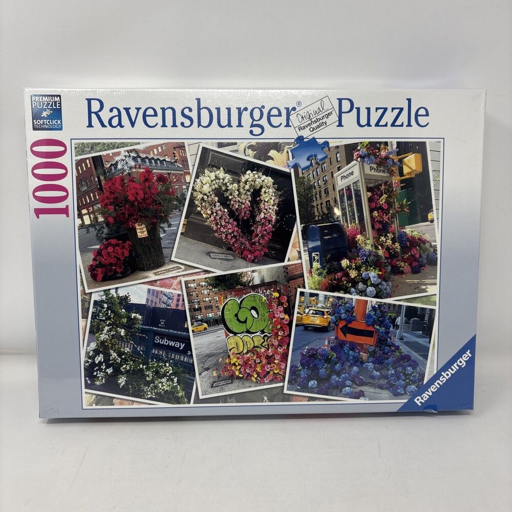 Ravensburger NYC Flower Flash 1000 Piece Puzzle Lewis Miller NEW Sealed